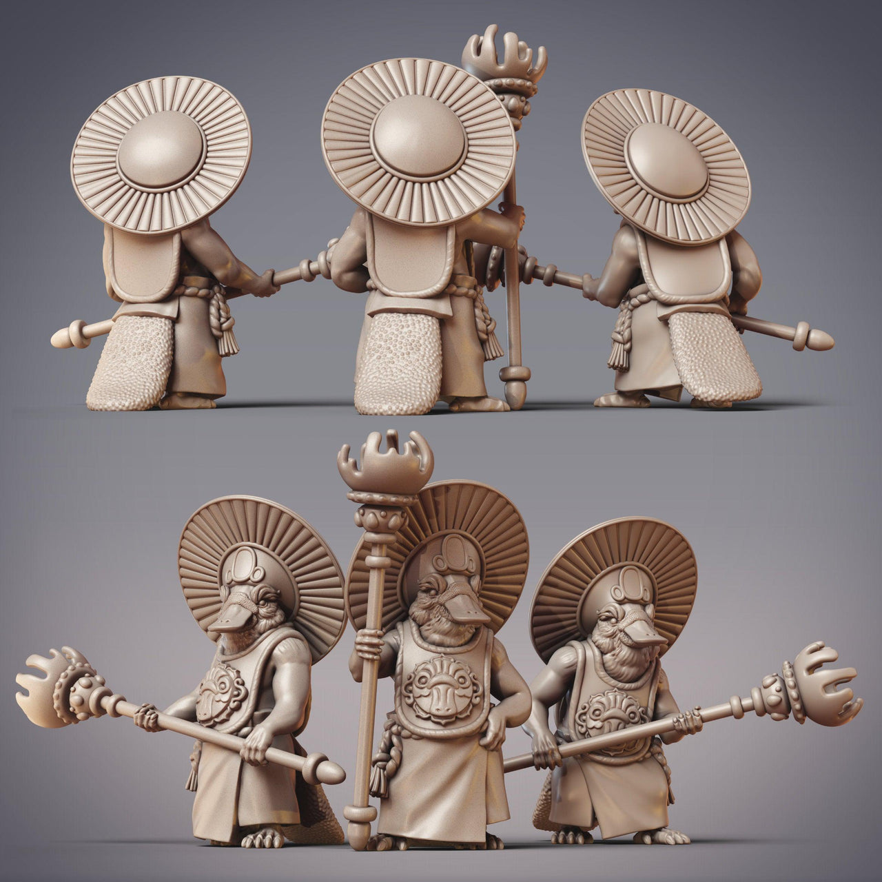 Boondaburra Temple Guard, Platypus Monks - CobraMode | 28mm and 32mm | Wargaming | DnD | Tabletop Roleplaying