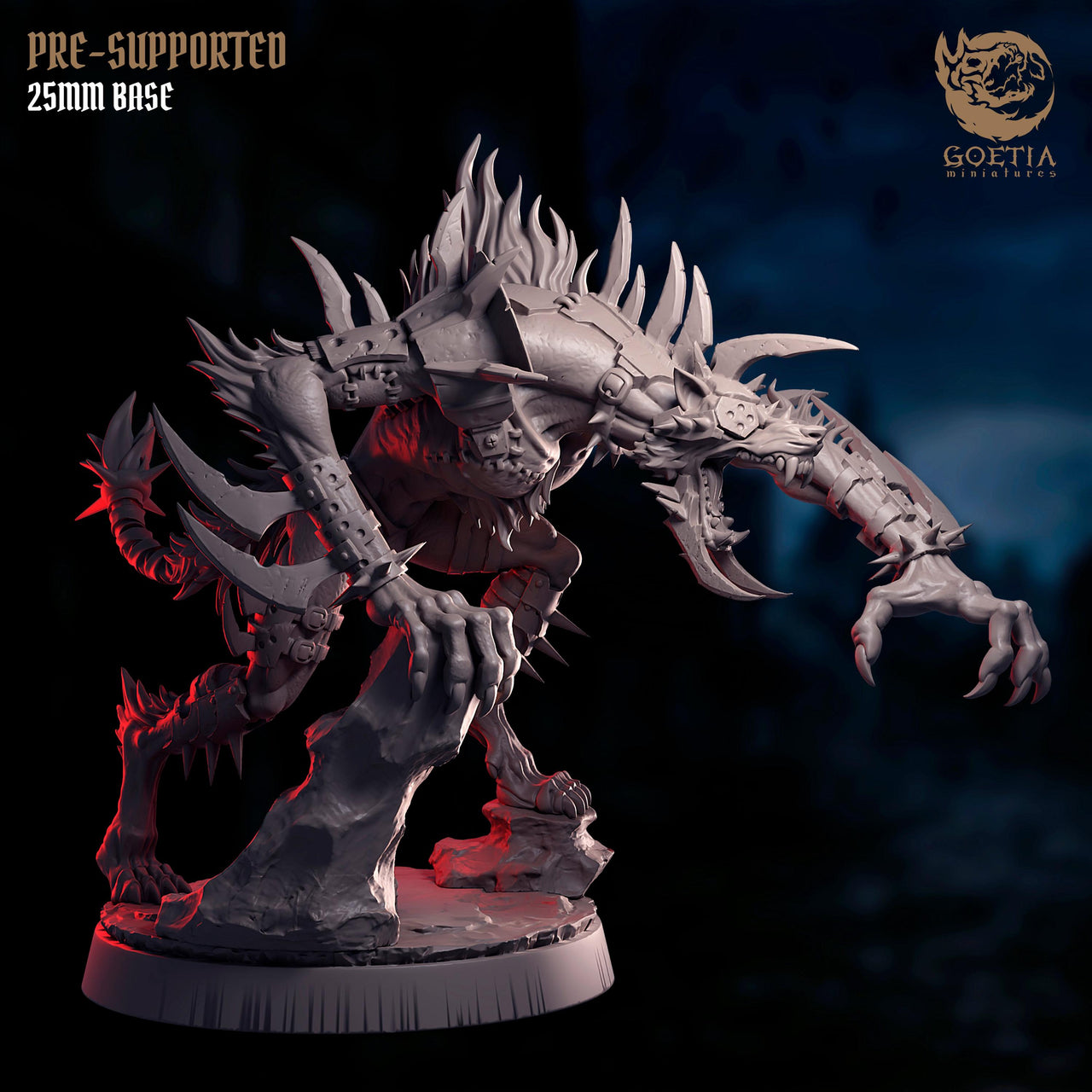 Clawvex, Armored Werewolf - Goetia Miniatures | 28mm and 32mm | Wargaming | DnD | Tabletop Roleplaying