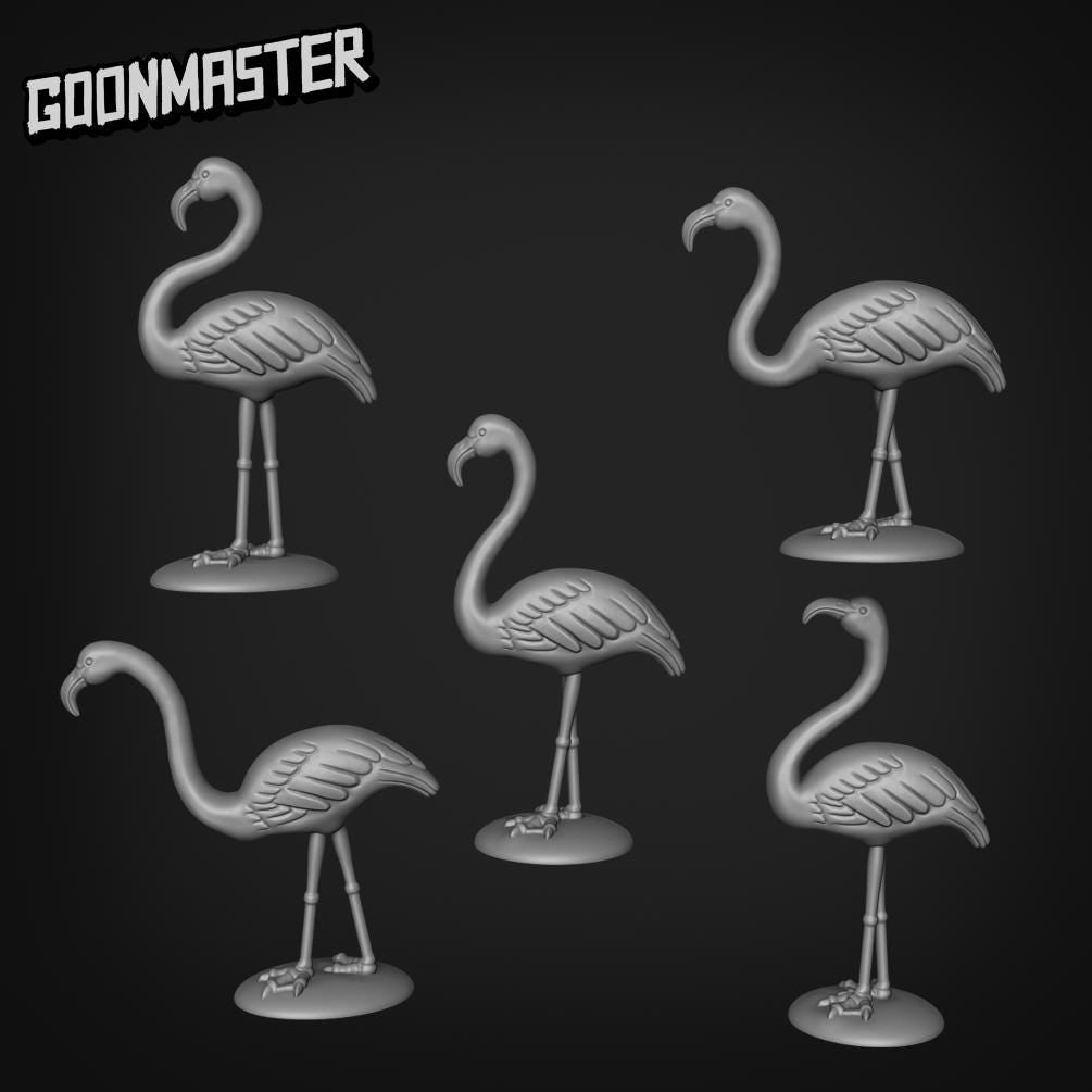 Lawn Flamingo - Goonmaster Basing Bits | 28mm and 32mm | Wargaming | DnD | Tabletop Roleplaying