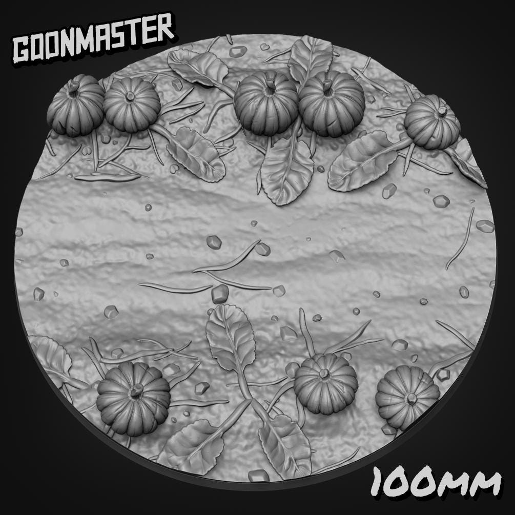 Pumpkin Patch Bases - Goonmaster | 28mm and 32mm | Wargaming | DnD | Tabletop Roleplaying
