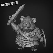 Hamster Sword Warrior. Hams of War- Goonmaster | 28mm and 32mm | Wargaming | DnD | Tabletop Roleplaying
