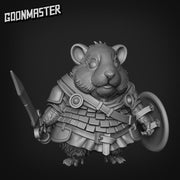Hamster Sword Warrior. Hams of War- Goonmaster | 28mm and 32mm | Wargaming | DnD | Tabletop Roleplaying