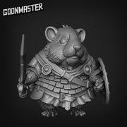 Hamster Sword Warrior. Hams of War- Goonmaster | 28mm and 32mm | Wargaming | DnD | Tabletop Roleplaying