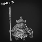Hamster Spear Warrior. Hams of War- Goonmaster | 28mm and 32mm | Wargaming | DnD | Tabletop Roleplaying