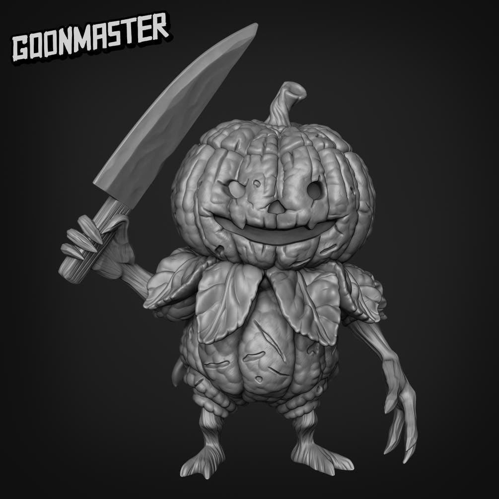 Scumpy Lumpkin Veteran. Pumpkin Soldier - Goonmaster | 28mm and 32mm | Wargaming | DnD | Tabletop Roleplaying