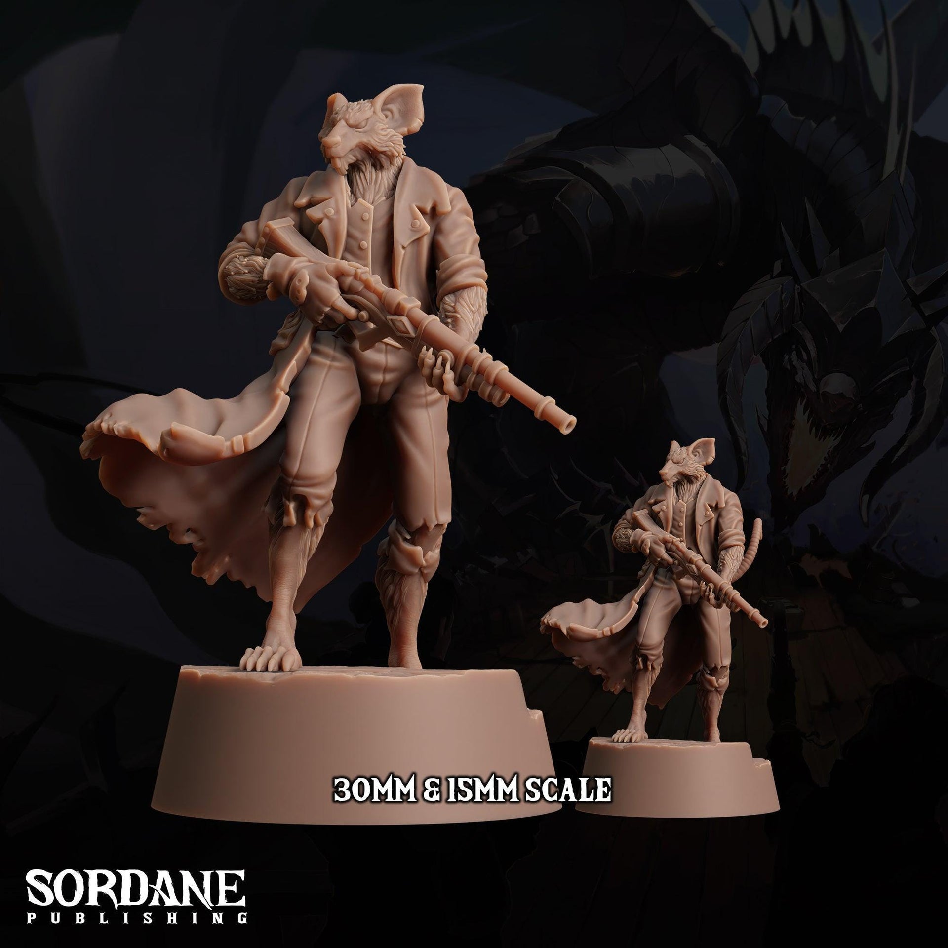 Wererat Fighter - Sordane Publishing | 28mm and 32mm | Wargaming | DnD | Tabletop Roleplaying