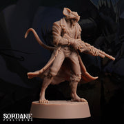 Wererat Fighter - Sordane Publishing | 28mm and 32mm | Wargaming | DnD | Tabletop Roleplaying