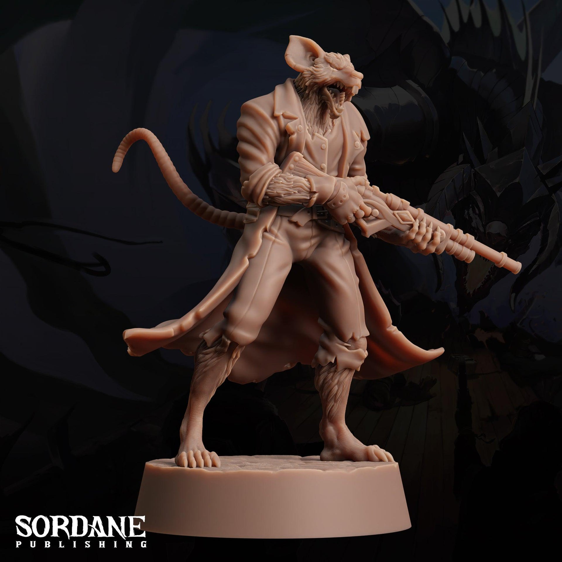 Wererat Fighter - Sordane Publishing | 28mm and 32mm | Wargaming | DnD | Tabletop Roleplaying