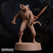 Wererat Assassin - Sordane Publishing | 28mm and 32mm | Wargaming | DnD | Tabletop Roleplaying