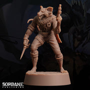 Wererat Assassin - Sordane Publishing | 28mm and 32mm | Wargaming | DnD | Tabletop Roleplaying