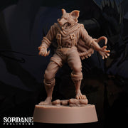 Wererat Assassin - Sordane Publishing | 28mm and 32mm | Wargaming | DnD | Tabletop Roleplaying