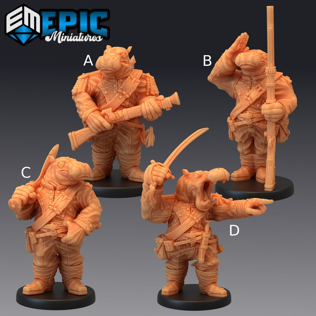 Hippo Soldier - Epic Miniatures