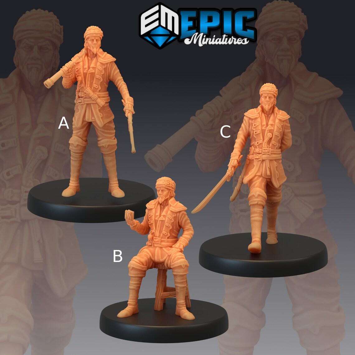 Pirate Sailing Master - Epic Miniatures | 28mm and 32mm | Wargaming | DnD | Tabletop Roleplaying