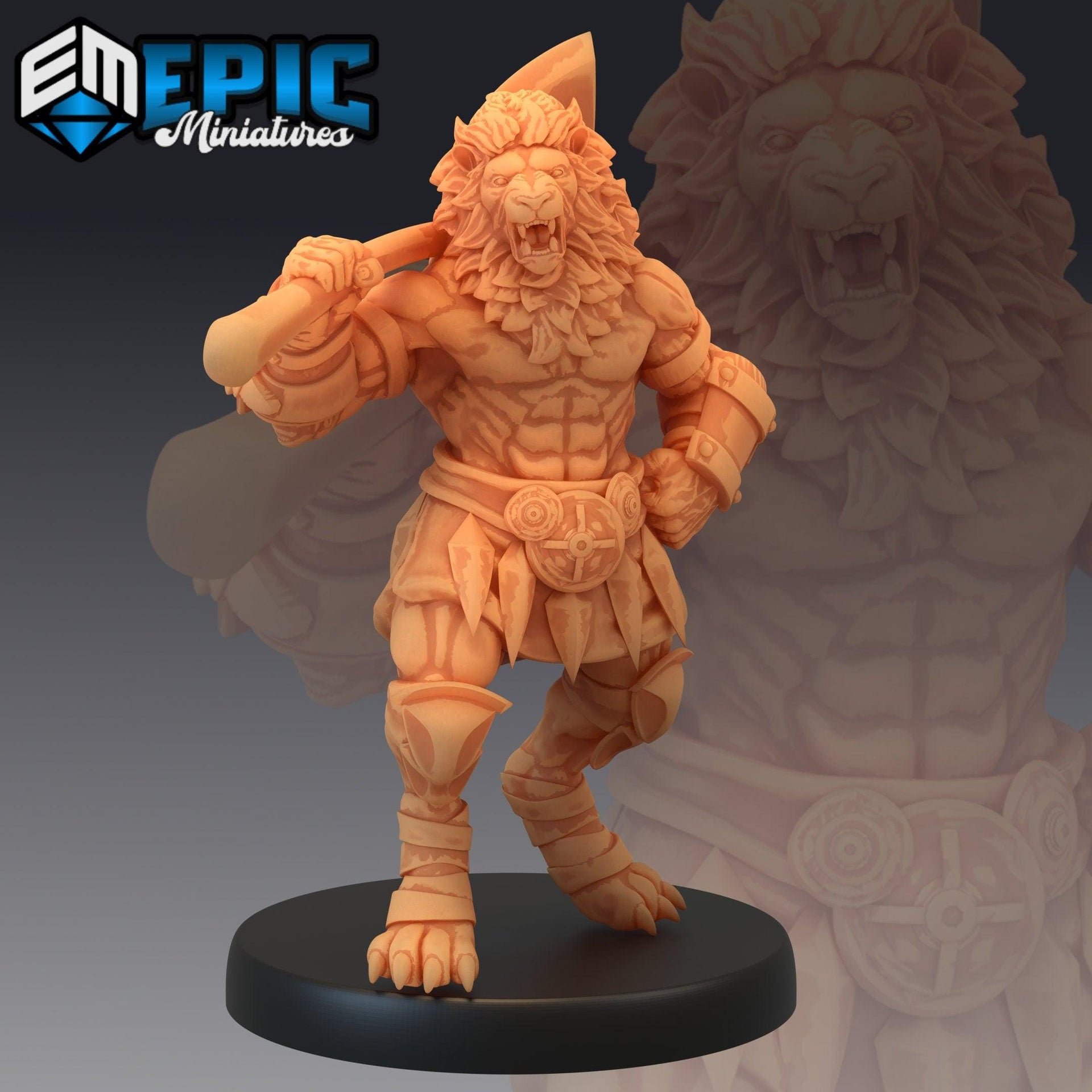 Tabaxi Lion Warrior - Epic Miniatures