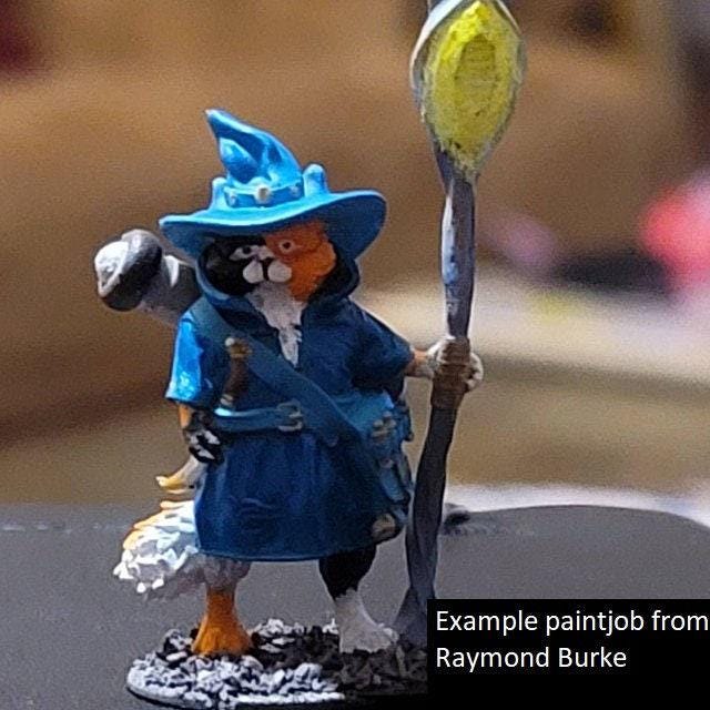 Tabaxi White Cat sorcerer - Epic Miniatures