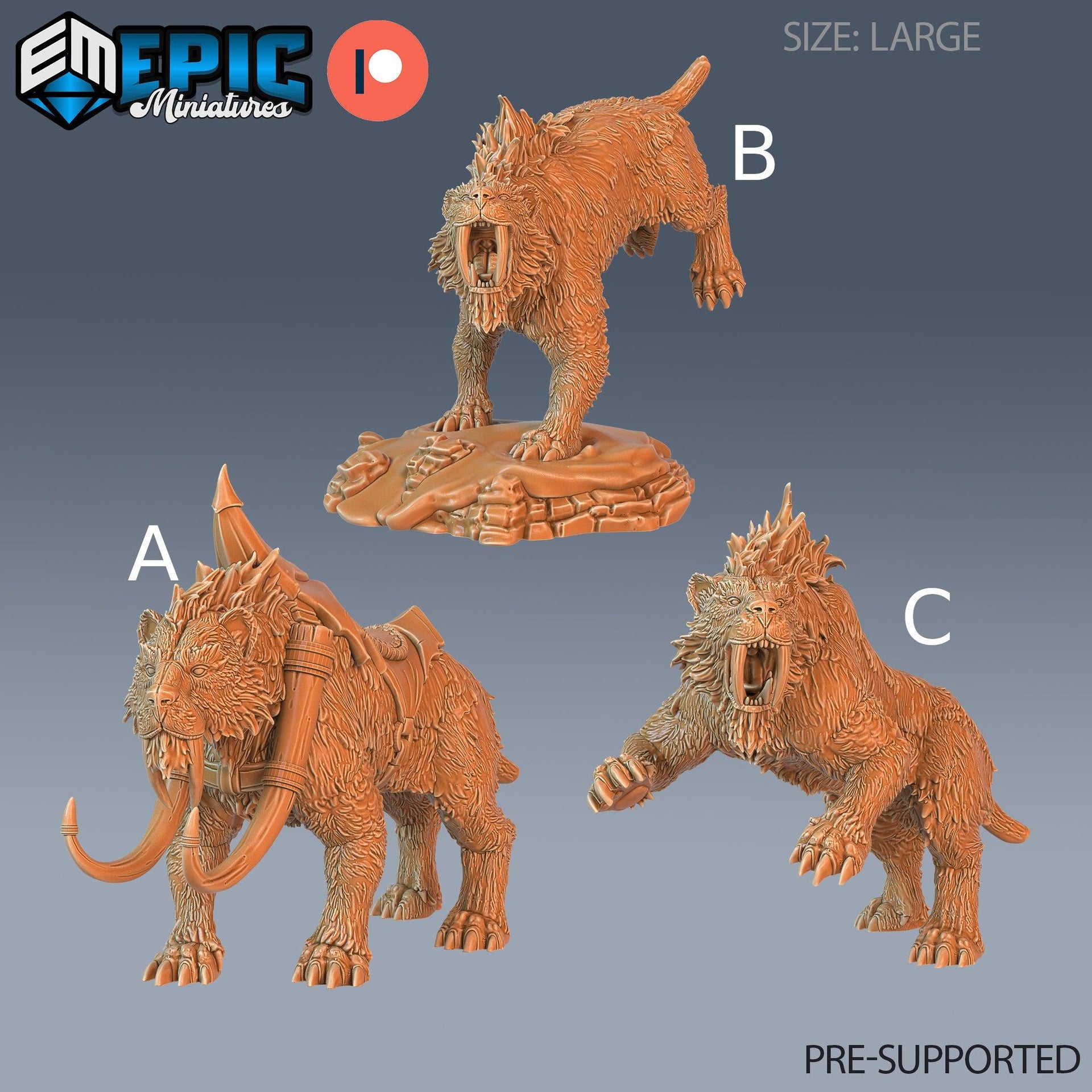 Sabertooth Tiger - Epic Miniatures