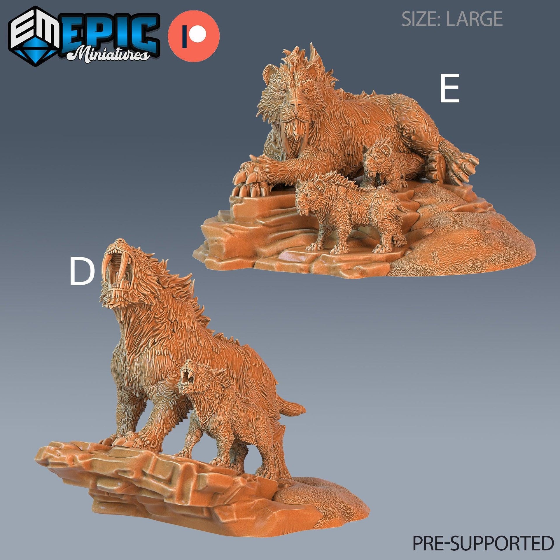 Sabertooth Tiger - Epic Miniatures