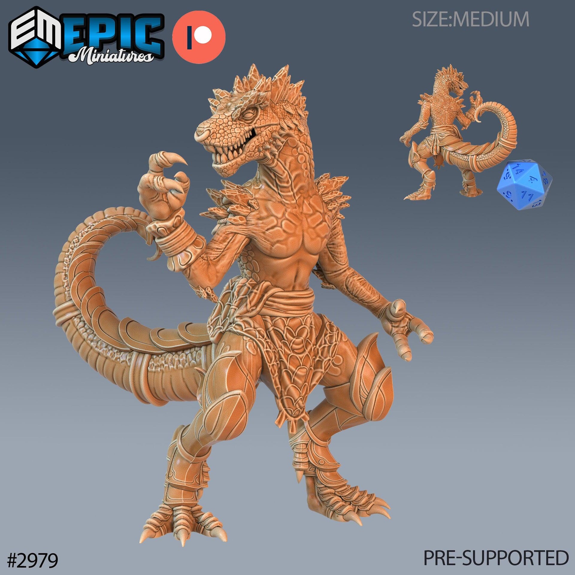 Tyrano Folk - Epic Miniatures | Pathfinder | 28mm | 32mm | Lizardolk