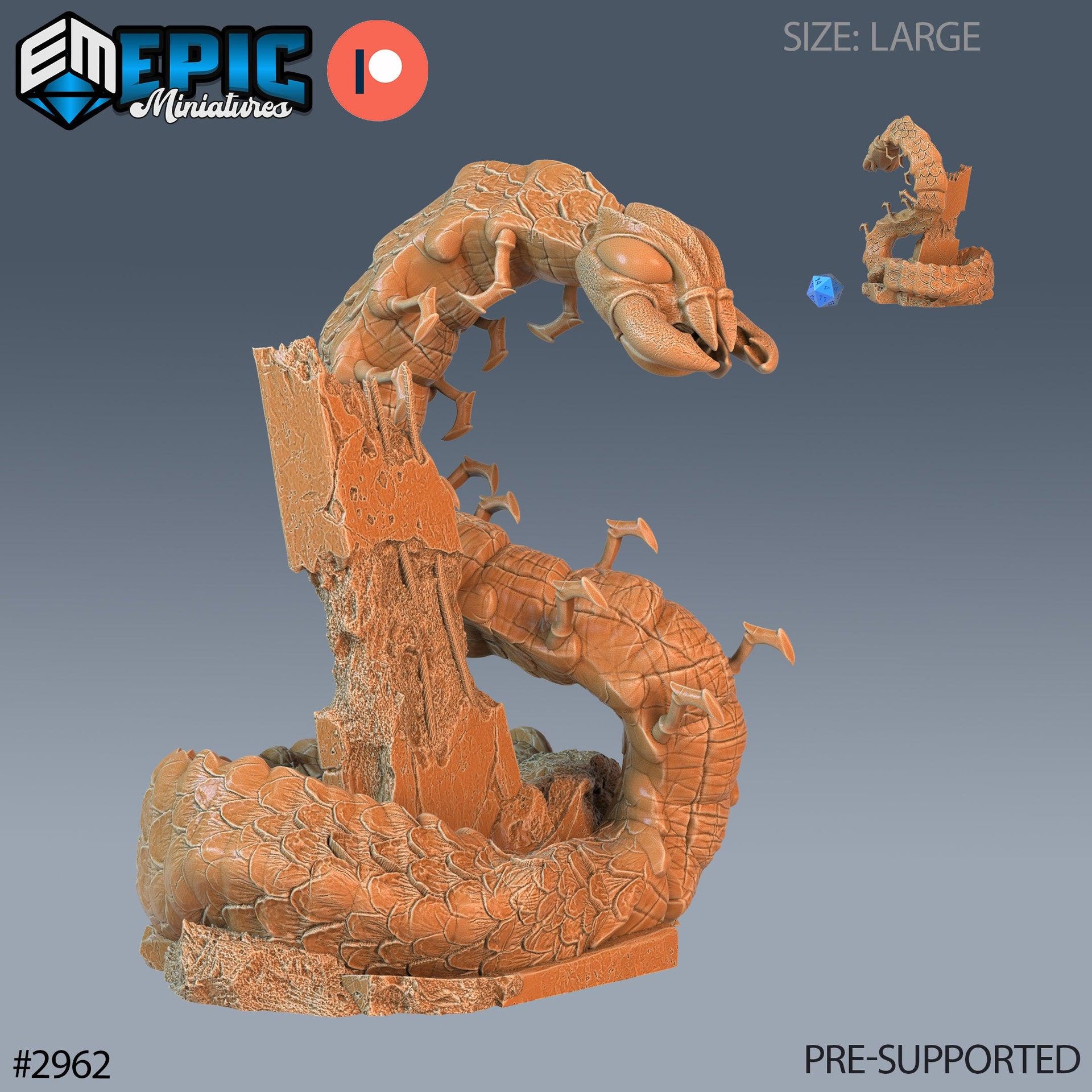 Cave Centipede - Epic Miniatures | Pathfinder | 28mm | 32mm