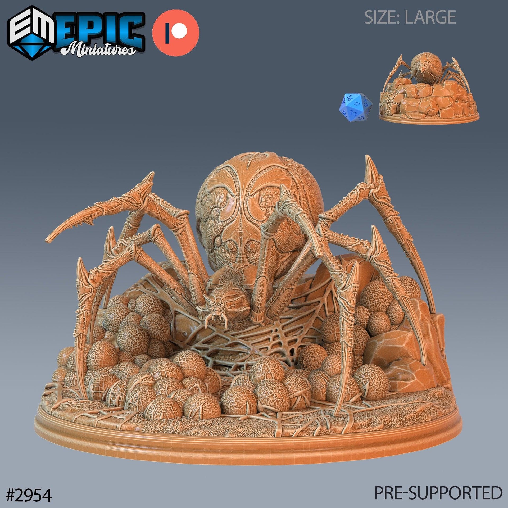 Giant Dungeon Spider - Epic Miniatures | Goblin Caves | 28mm | 32mm | Cave