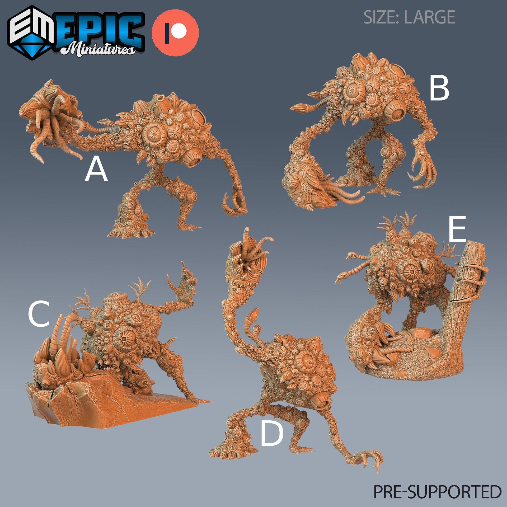 Fungus Golem - Epic Miniatures | Pathfinder | 28mm | 32mm | Eternal Fungi | Mushroom | Demon | Coral