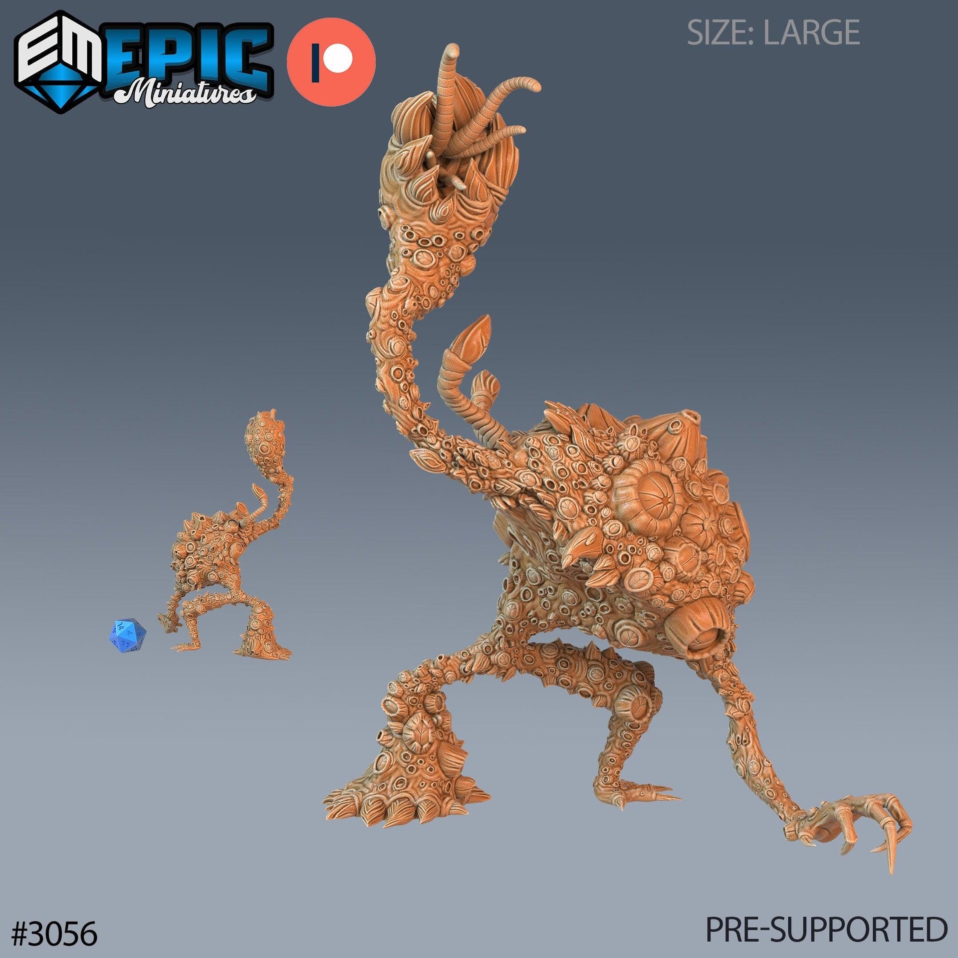 Fungus Golem - Epic Miniatures | Pathfinder | 28mm | 32mm | Eternal Fungi | Mushroom | Demon | Coral