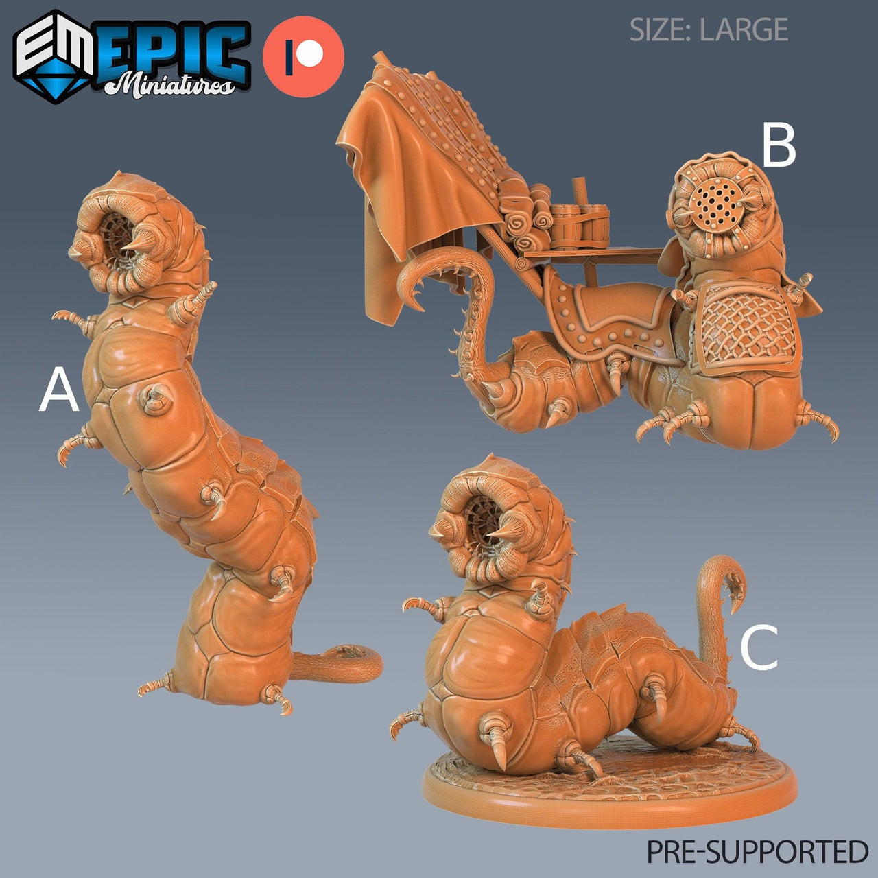 Carrion Worm - Epic Miniatures | Eternal Fungi | 28mm | 32mm | Merchant | Crawler