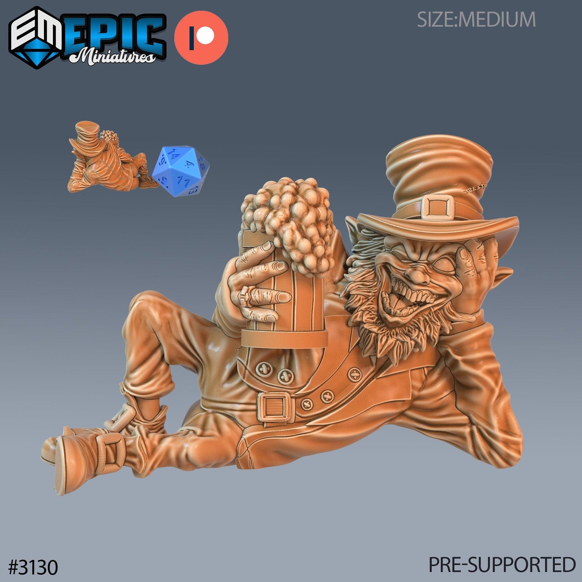 Leprechaun - Epic Miniatures | 28mm | 32mm | Evil | Pot of Gold | Gremlin