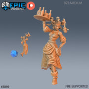 Gorgon Waitress - Epic Miniatures | 28mm | 32mm | Medusa | Tavern | Bartender