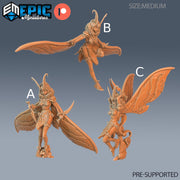 Moth Girl- Epic Miniatures | Pathfinder | 28mm | 32mm |  Mothfolk | Assassin | Rogue