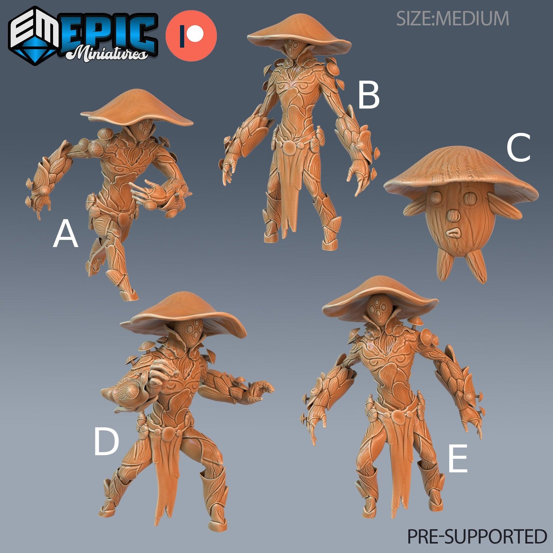 Mushroom Folk - Epic Miniatures | 28mm | 32mm | Fungus | Shroom