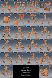 Werewolf Adventurer Female- Epic Miniatures | 28mm | 32mm | Assassin | Barbarian | Fighter | Mercenary