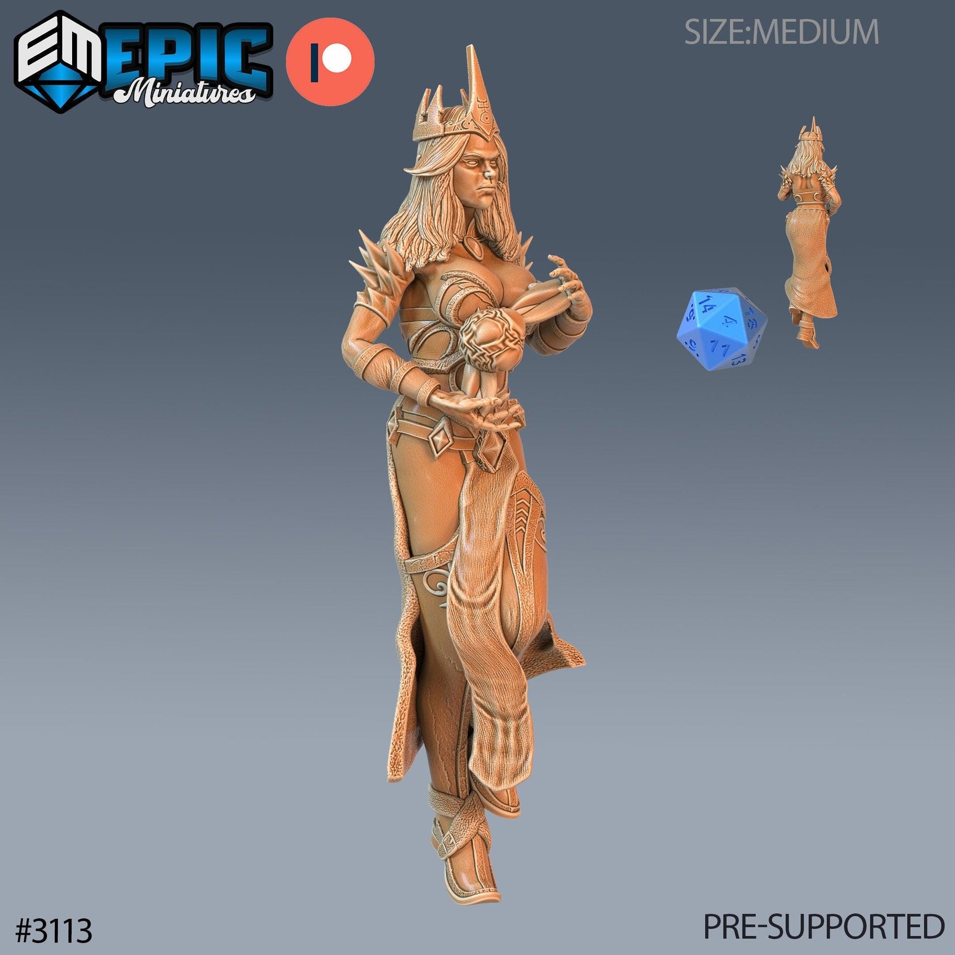 Wizard Female Player Character - Epic Miniatures | 28mm | 32mm | Sorcerer | Mage