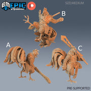 Rooster Warrior - Epic Miniatures | 28mm | 32mm | Fighter | Birdfolk | Chicken | Sword