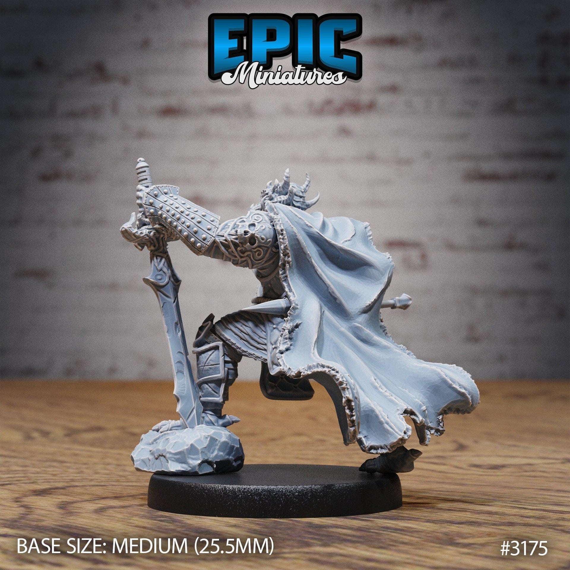 Dragonborn Warrior - Epic Miniatures | 28mm | 32mm | PC | Fighter | Soldier | Knight | Barbarian