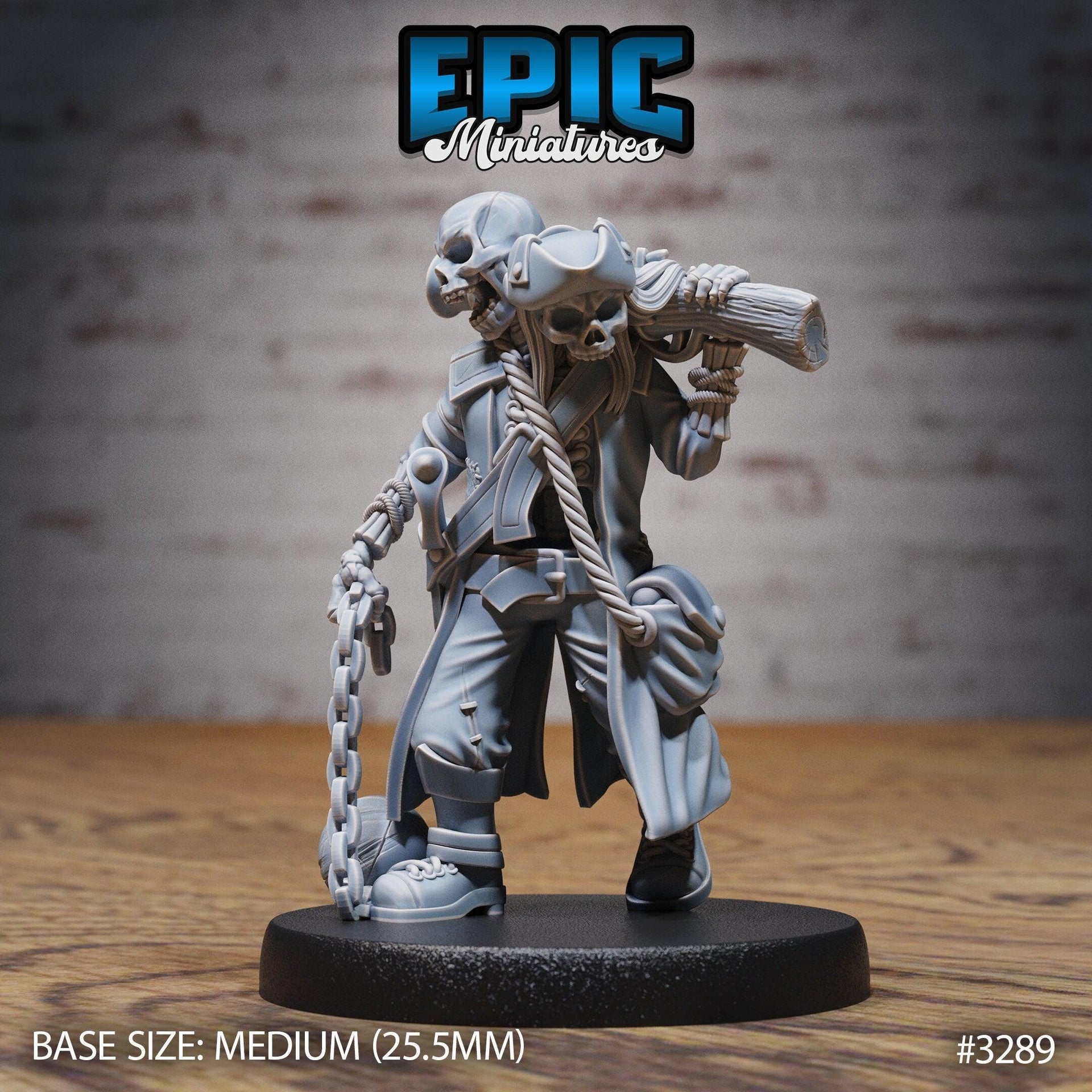 Undead Pirate Crew - Epic Miniatures | 32mm | Pirate Scourge | Captain | Zombie | Skeleton | Sailor