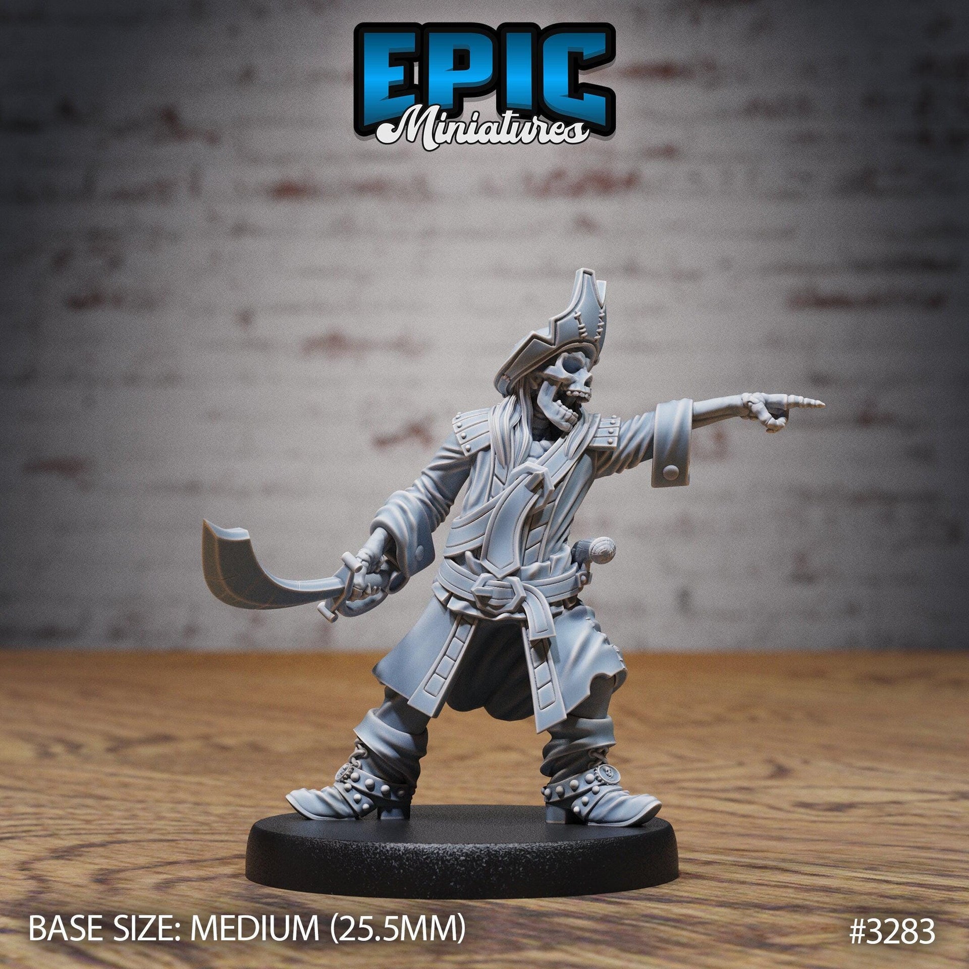 Undead Pirate Crew - Epic Miniatures | 32mm | Pirate Scourge | Captain | Zombie | Skeleton | Sailor