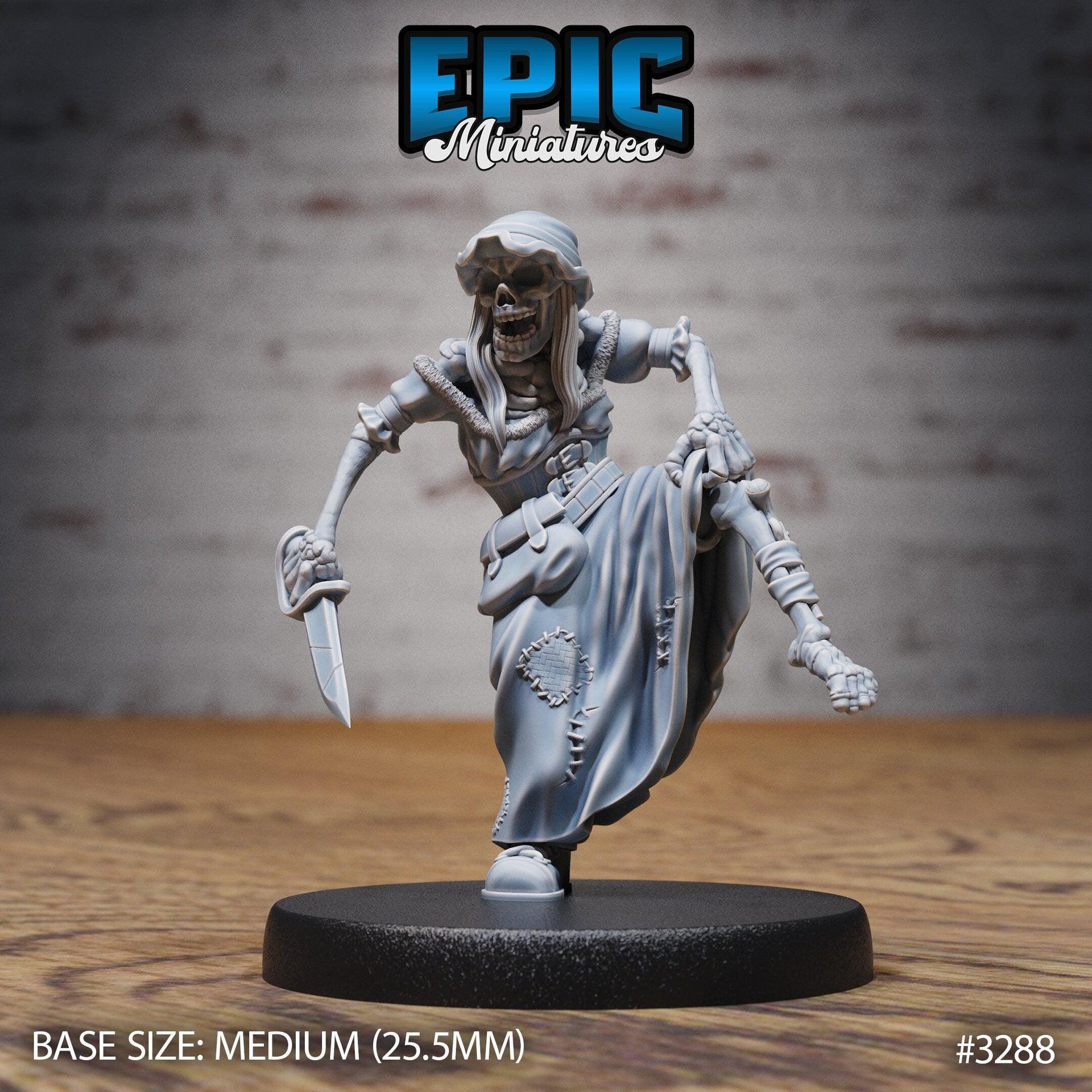 Undead Pirate Crew - Epic Miniatures | 32mm | Pirate Scourge | Captain | Zombie | Skeleton | Sailor