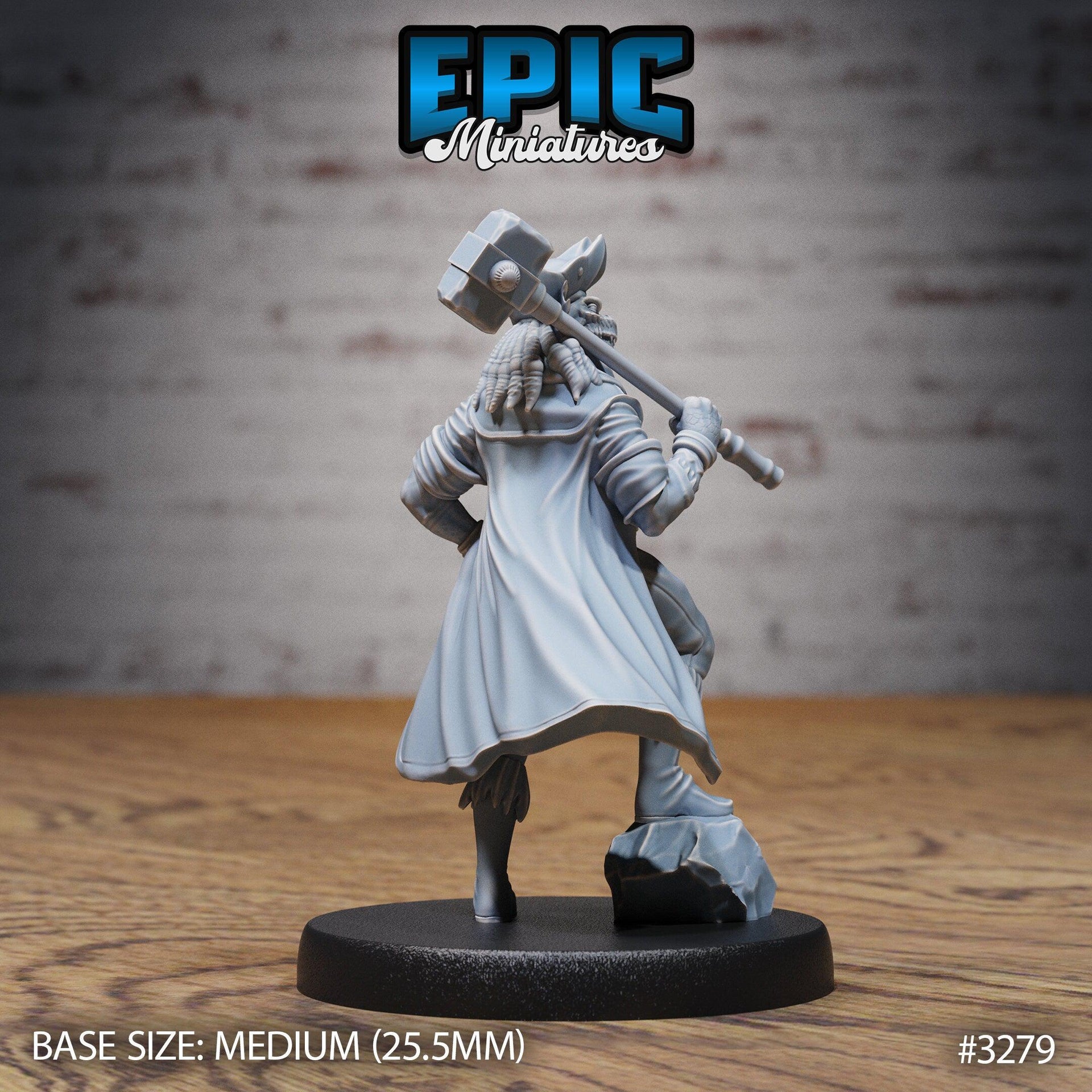 Dragonborn Pirate - Epic Miniatures | 32mm | Pirate Scourge | Captain | Swashbuckler | Rogue | Lizardfolk