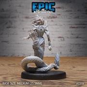 Gorgon Sisters Medusa - Epic Miniatures | 32mm | Insectoid Jungle | Snake | Fighter | Champion | Medusa