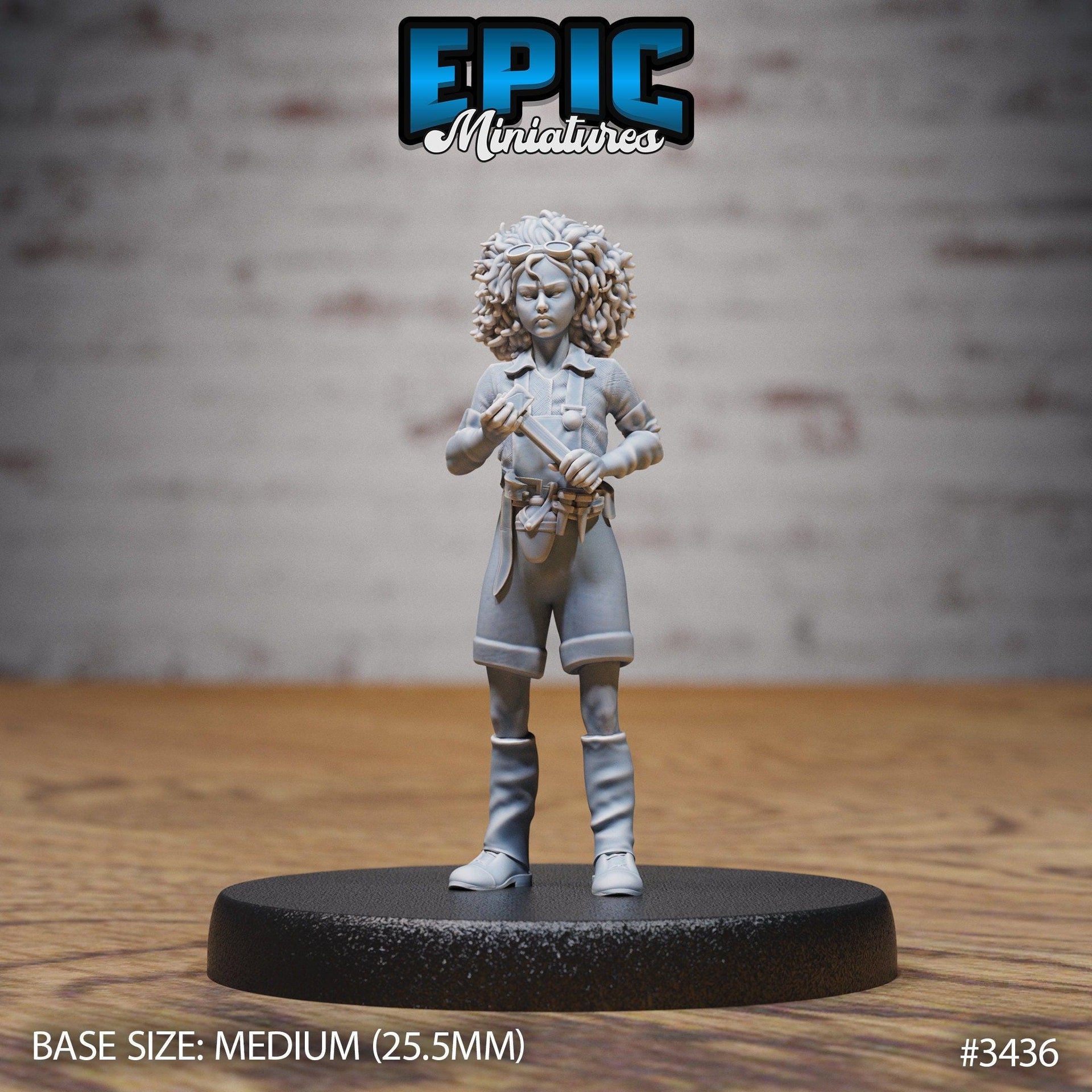Mining Apprentice - Epic Miniatures | 28mm | 32mm | Fantasy Wild West | Bandit | Cowboy | Miner | Minor | Pickaxe | Lamp