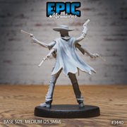Undead Gunslinger - Epic Miniatures | 28mm | 32mm | Fantasy Wild West | six armed | Cowboy | Rifle | Skeleton | Zombie