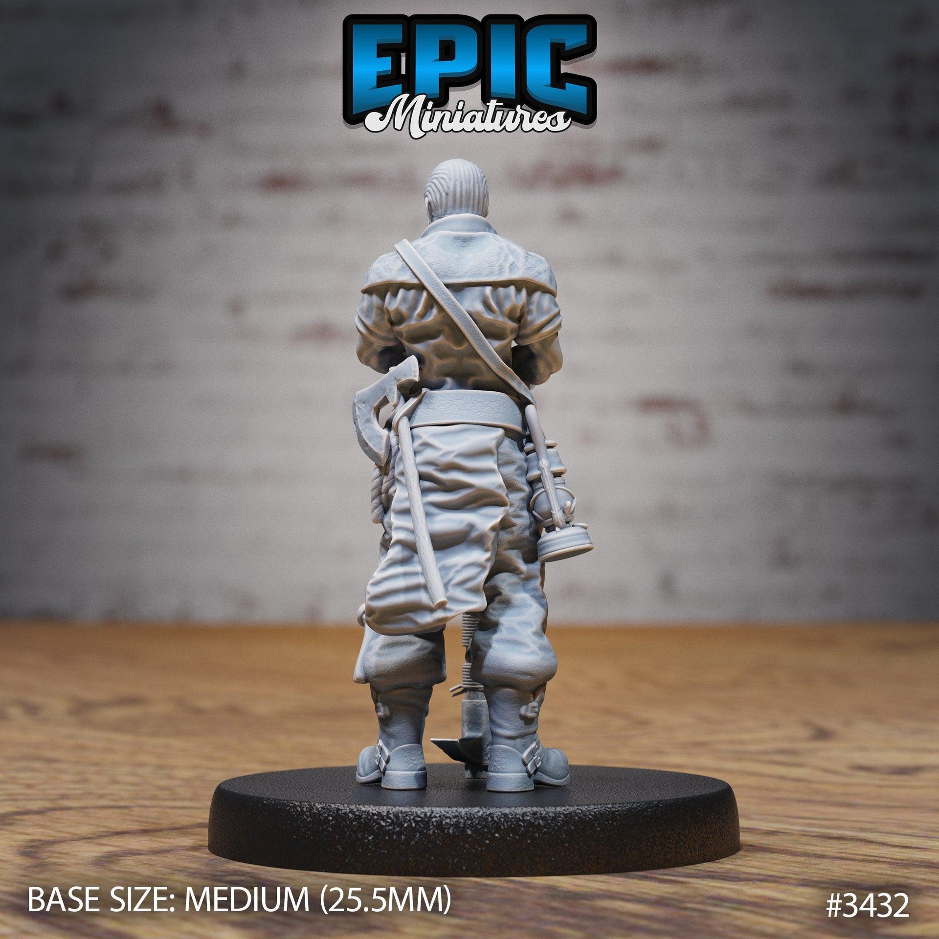 Gold Prospector - Epic Miniatures | 28mm | 32mm | Fantasy Wild West | Bandit | Cowboy | Miner| Pickaxe | Lamp