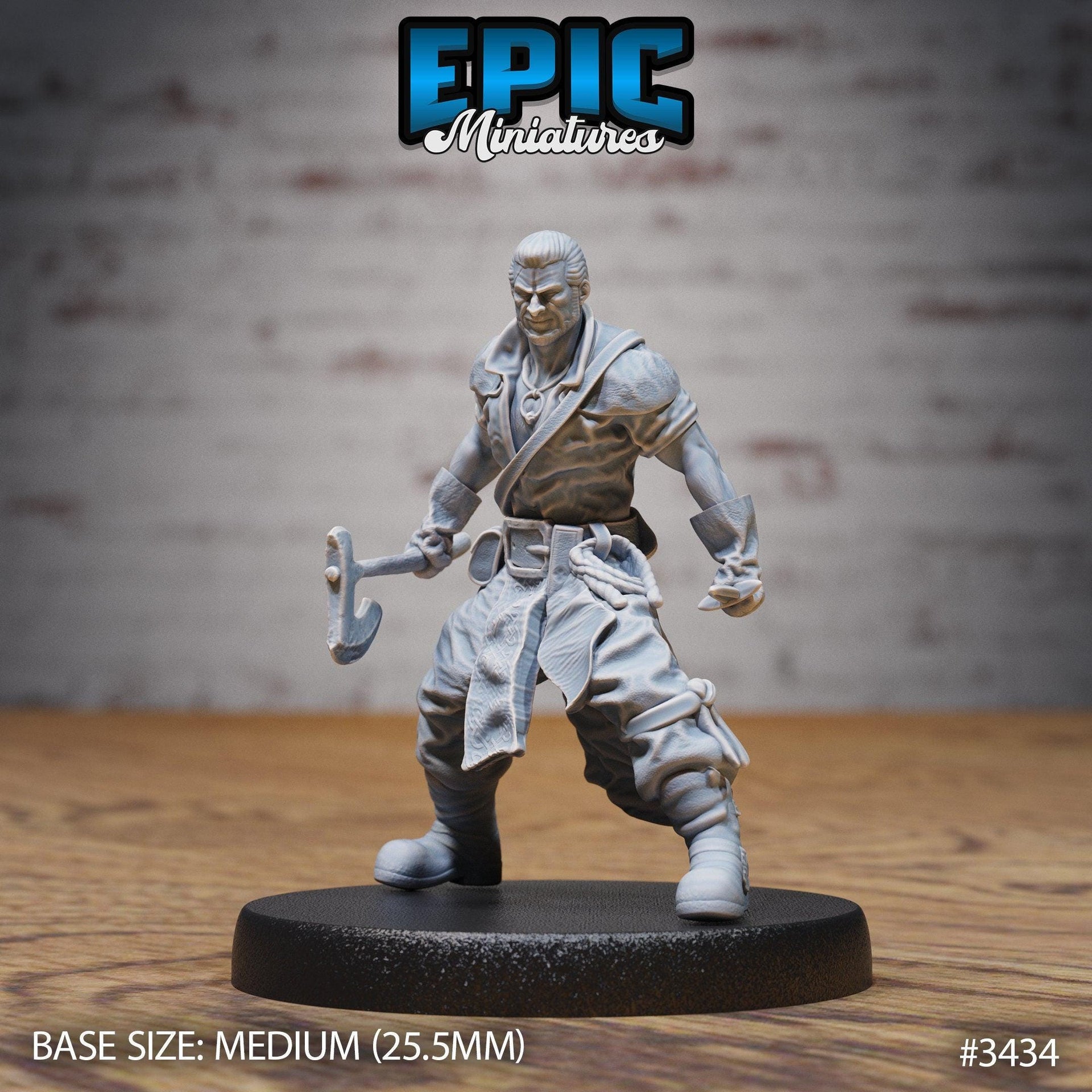 Gold Prospector - Epic Miniatures | 28mm | 32mm | Fantasy Wild West | Bandit | Cowboy | Miner| Pickaxe | Lamp