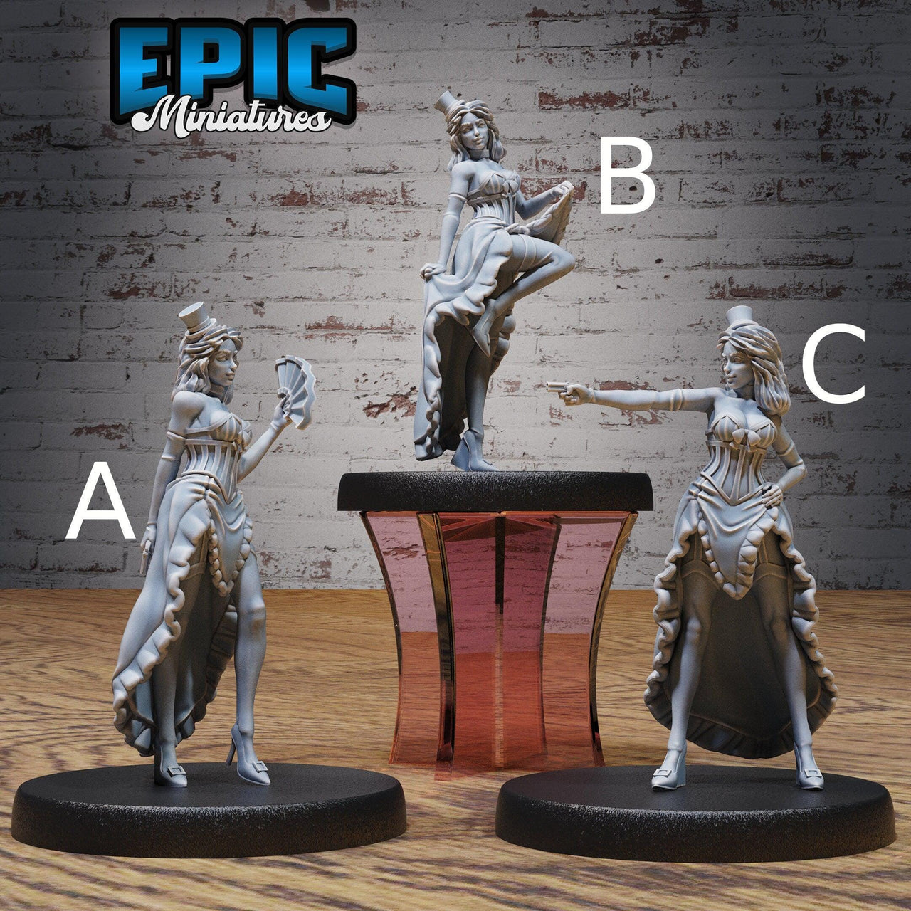 Saloon Dancer - Epic Miniatures | 28mm | 32mm | Fantasy Wild West | Gunslinger| Deringer
