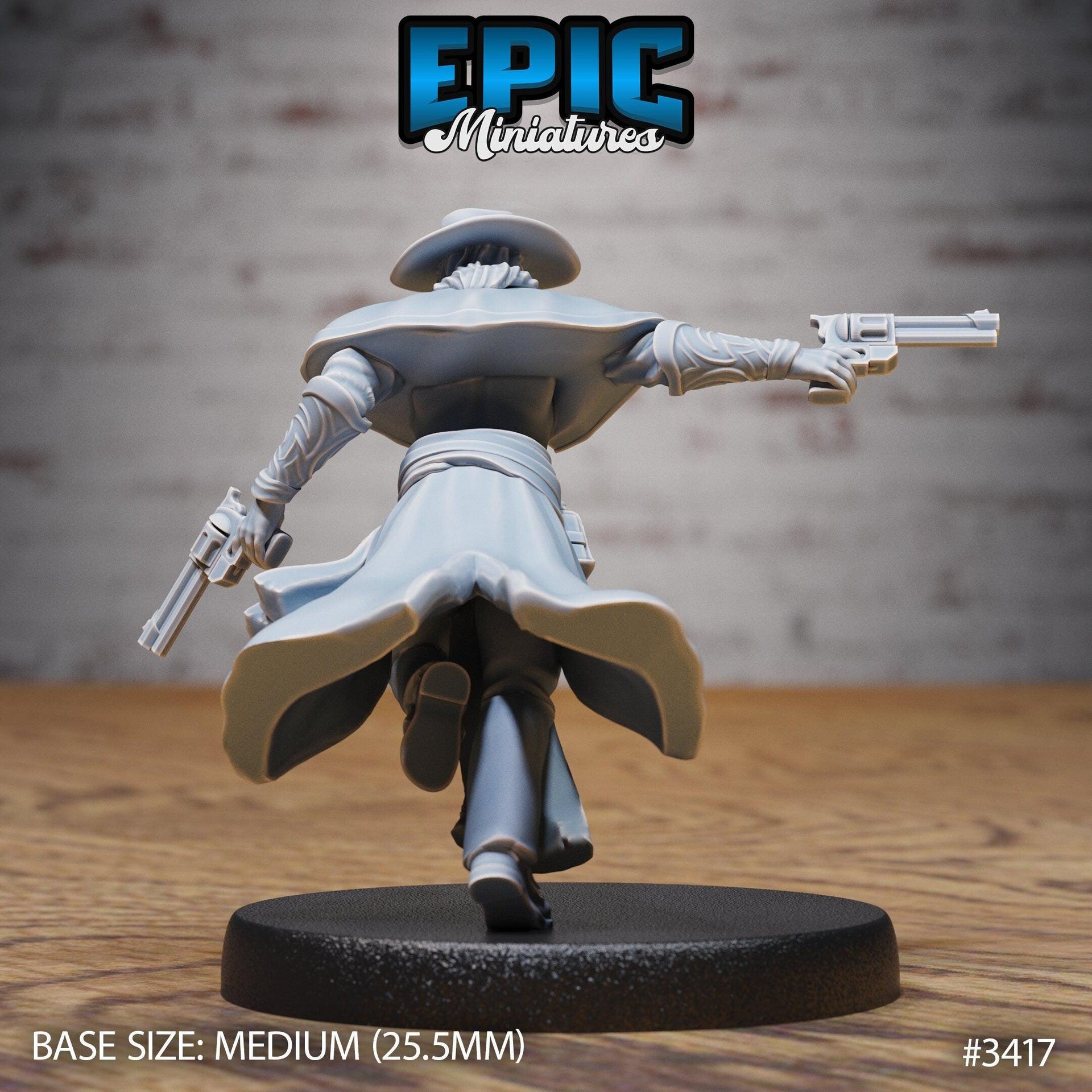 Holy Gunslinger - Epic Miniatures | 28mm | 32mm | Fantasy Wild West | Priest | Cowboy | Rifle Sharpshooter | Vampire Hunter