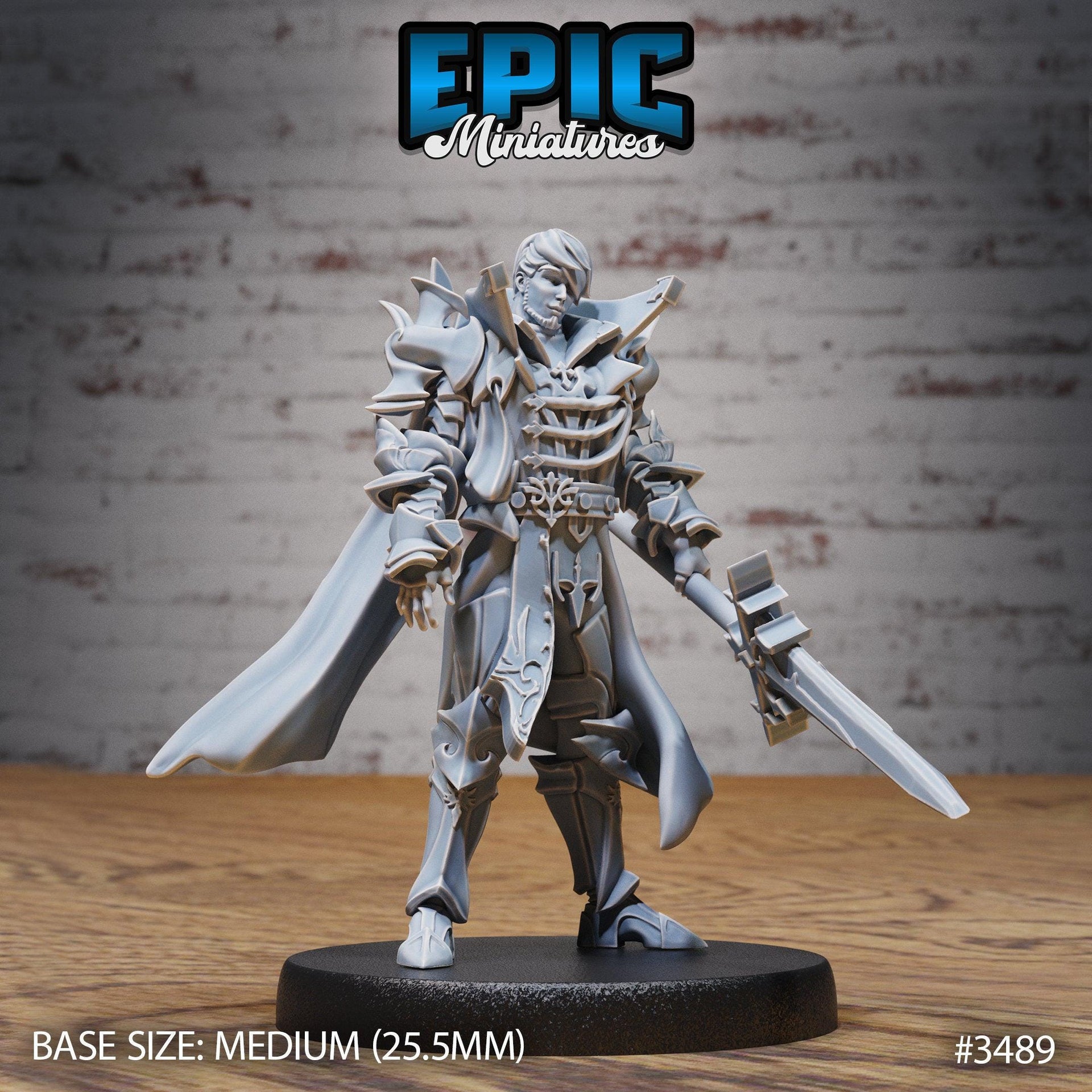 Knight Sit Lancelot - Epic Miniatures | Ninth Age | 32mm | Chivalry Garden | Fighter | General | Captain | Commander