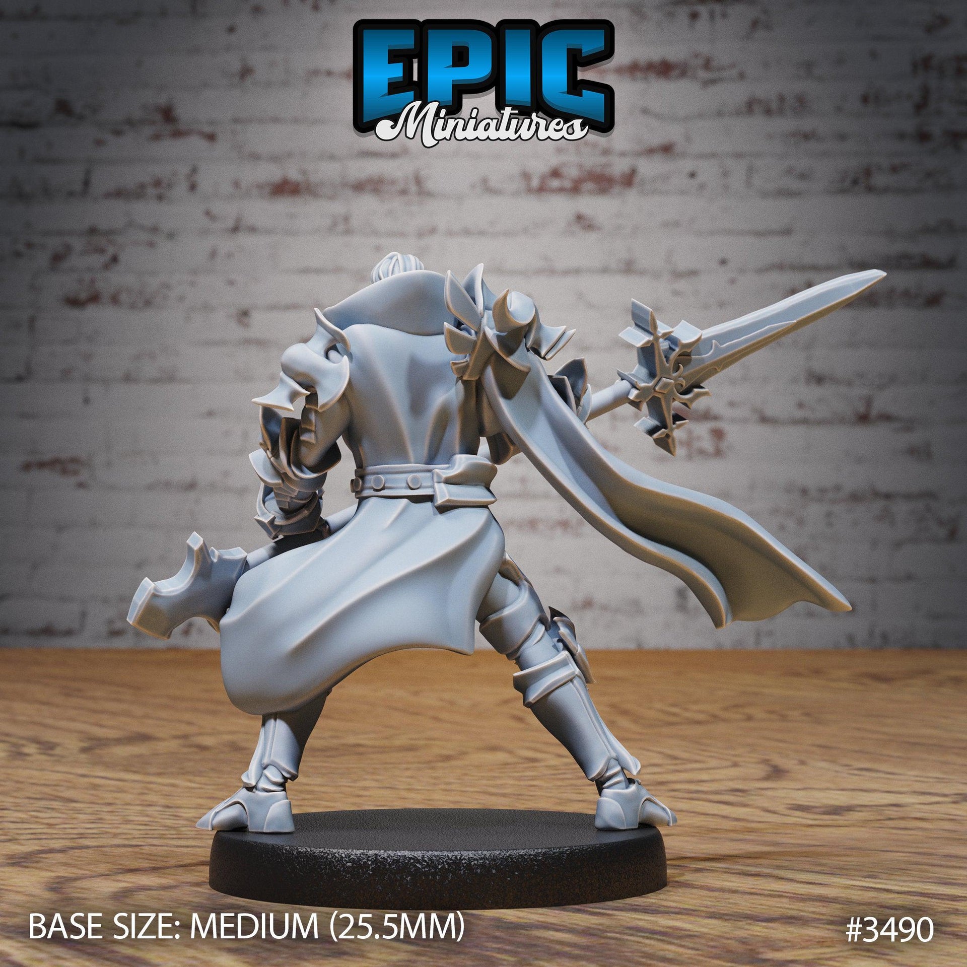 Knight Sit Lancelot - Epic Miniatures | Ninth Age | 32mm | Chivalry Garden | Fighter | General | Captain | Commander