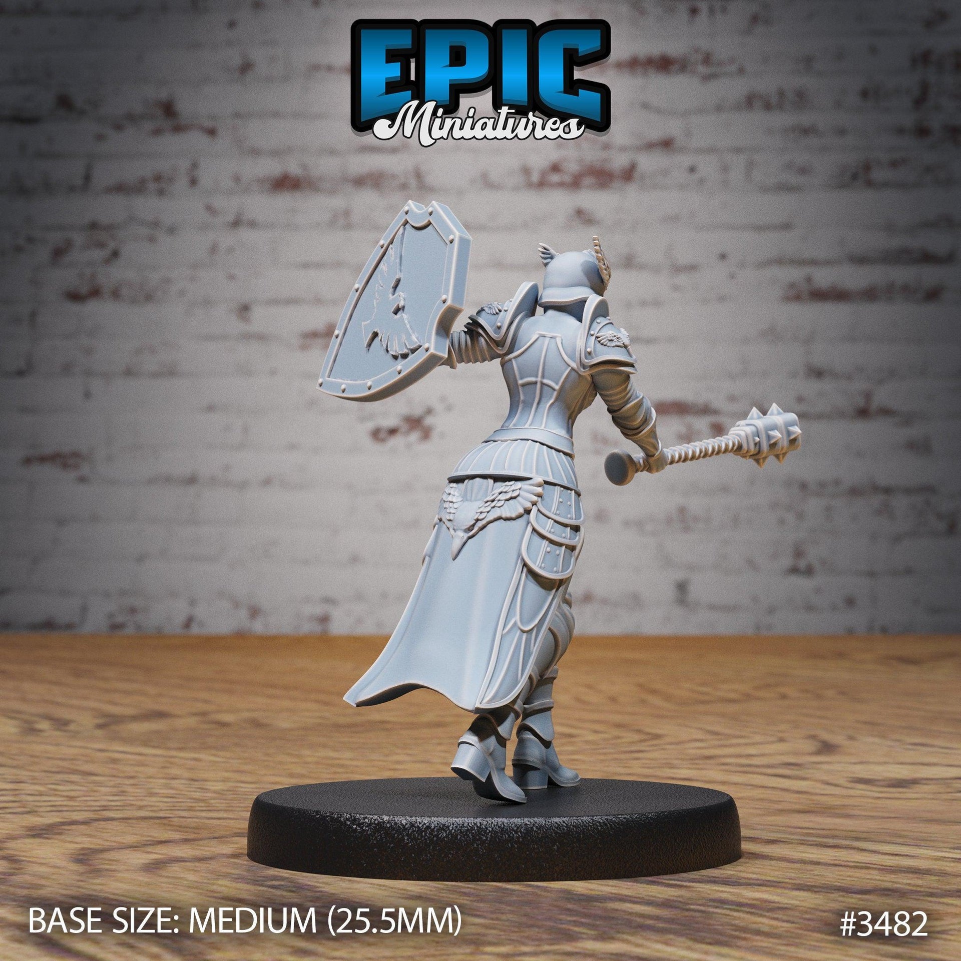 Knight Lady Grisella- Epic Miniatures | Ninth Age | 32mm | Chivalry Garden | Fighter | Guard | Soldier | paladin