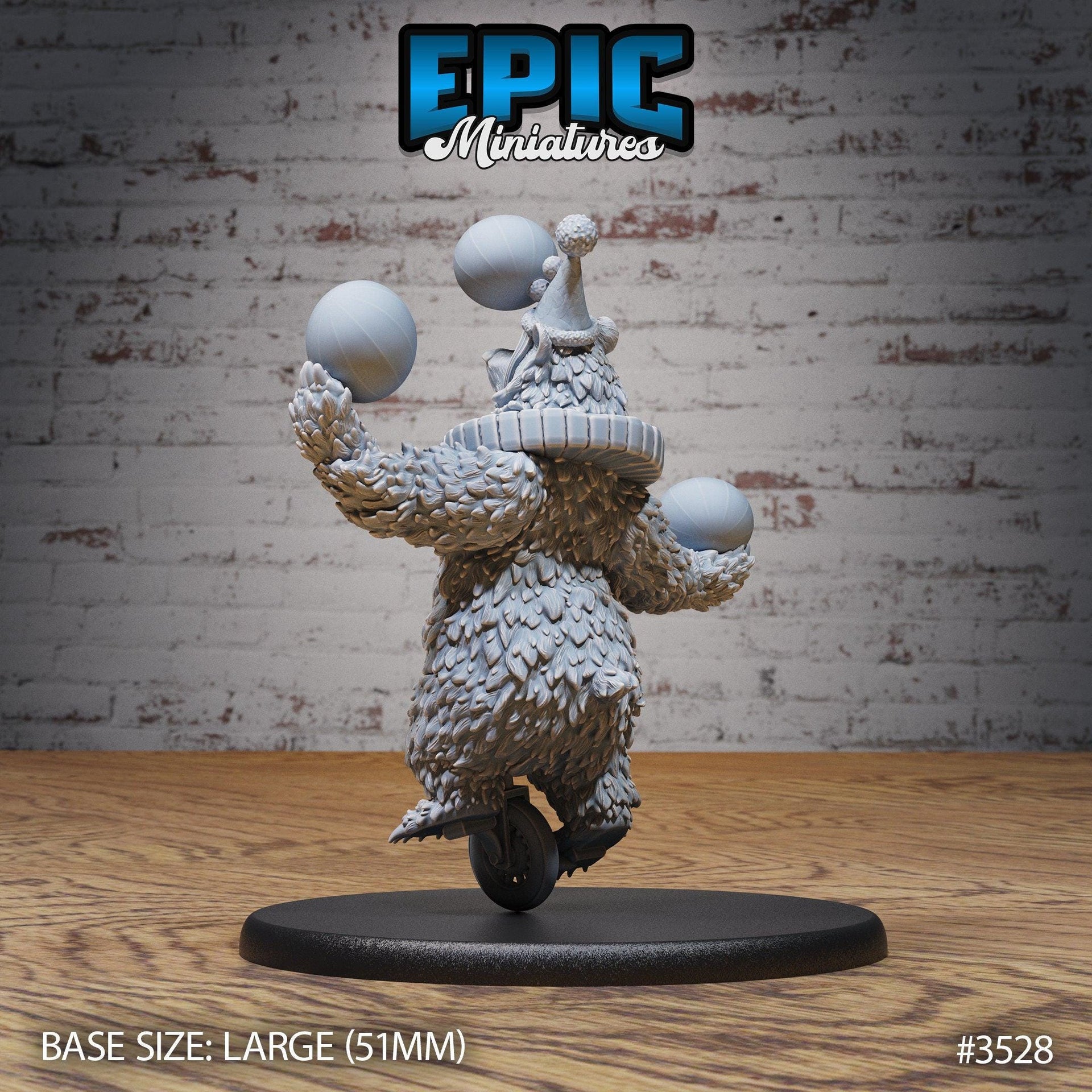 Circus Bear - Epic Miniatures | Ninth Age | 32mm | Nightsky Carnival | Circus | Big Top | Powerlifting | Unicycle | Juggling